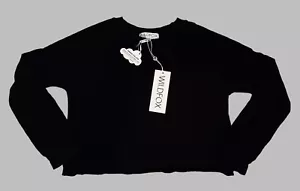Sudadera corta Wildfox Beach House para mujer - negra limpia - talla S - nueva con etiquetas - Imagen 1 de 1