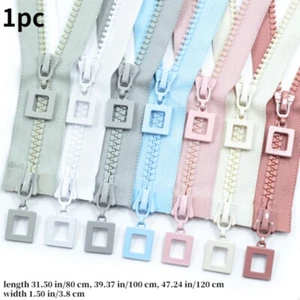 1PC Resin Zipper Self-locking Open-End Double-Sided Slider DIY Clothing Sewing - Picture 1 of 19