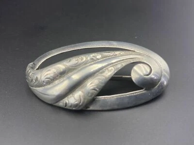 Argento Spilla Spilletta 835er Antico Stile Liberty Art Deco Fatto a Mano - Immagine 1 di 4