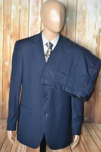 Hart Schaffner Hart Men Vitale Barberis Canonico Button Suit Sz 42L Wst 34x31 - Picture 1 of 21