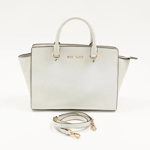 Michael Michael Kors Medium Zip Satchel White (Pre-owned/as pictured) - Picture 1 of 3