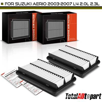 2x Filtro de aire motor para Suzuki Aerio 2003-2007 L4 2.0L 2.3L delantero 1378054G10 Foto 1 de 4