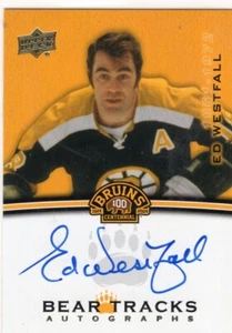 2023-24 Boston Bruins Centennial Bear Tracks Autographs Ed Westfall - Picture 1 of 2