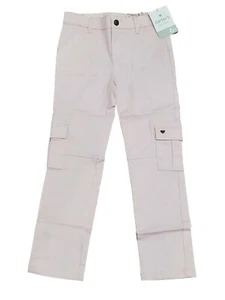 New Carters Simply Fabulous Girls Pink Cargo Pocket Twill Straight Pants Jeans 6 - Picture 1 of 5