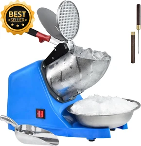 Electric Ice Shaver, 3 Blades, 300W, Ice Crusher for Home/Commercial Use (Blue) - Picture 1 of 12