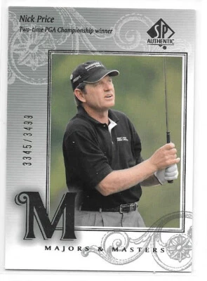 2002 Upper Deck UD SP Authentic #132 Nick Price Majors & Masters /3499 - Image 1 of 2