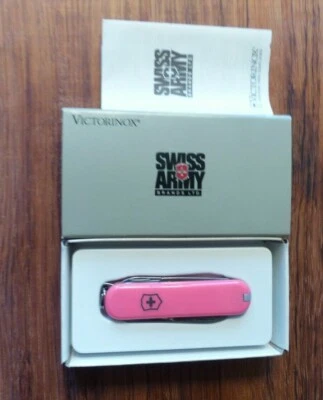 (((RARO))) NUEVO VINTAGE VICTORINOX ROSA INTENSO CLÁSICO CON BOLÍGRAFO RARO Foto 1 de 4