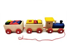 Treno Trenino Giocattolo in Legno Gioco Educativo Puzzle 3D per Bambino e Bimbo