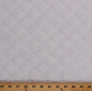 42" Single Face White Quilted Fabric by the Yard D268.10 - Picture 1 of 1