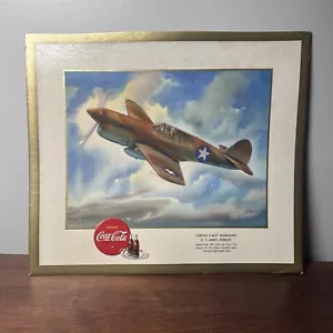 Set Of 20!! Coca Cola WWII Warplanes 13”x15” Hardboard Advertising Portraits - Picture 1 of 20