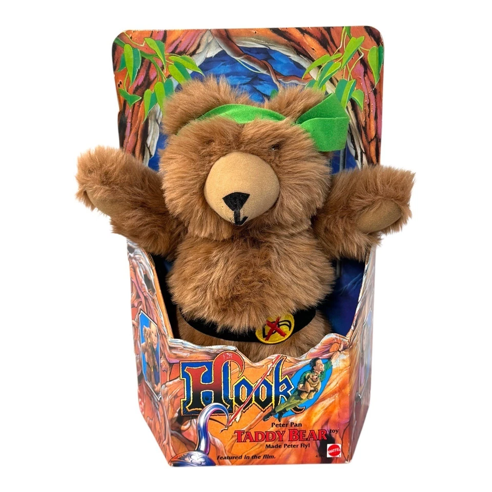 Hook Peter Pan Taddy Bear Mattel 1991 Vintage Plush 12” Brand New In Box 4199 - Image 1 of 4