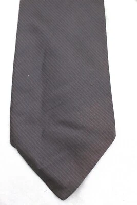 Corbata DONNA KARAN Signature Gris Peltre Rayas Diagonales 100% Seda Italiana EE. UU. Foto 1 de 3