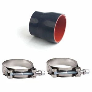 Tubo turbo acoplador reductor de silicona BKRD de 3,5" a 3" pulgadas con 2 abrazaderas de perno en T - Imagen 1 de 6