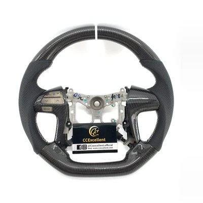 Volante de fibra de carbono real para Toyota 6ta generación Camry Highlander 2007-2012 Foto 1 de 4