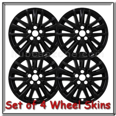 2021-2025 Black Toyota Camry Wheel Skins Black Hubcaps 18" Wheel Covers Set of 4 - Image 1 of 4