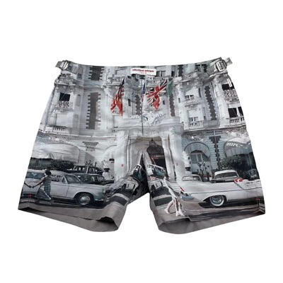 Мужские плавки Orlebar коричневые 1960-е США Англия универсальный принт • размер 34 - Изображение 1 из 4