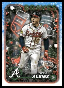 2024 Topps Holiday OZZIE ALBIES Variation Short Print B #H108 - Picture 1 of 2