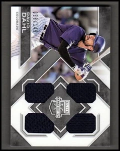 Camiseta deportiva Elite Extra 2016 Quad Materials plateada #18 David Dahl 098/149 - Imagen 1 de 2