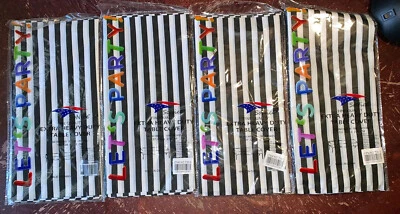 "4 fundas de mesa Let's Party SoNice calidad fina extra resistentes a rayas 54x108""" Foto 1 de 4