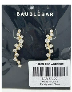 NWT Baublebar Farah Ear Crawlers in Gold Tone - Picture 1 of 4