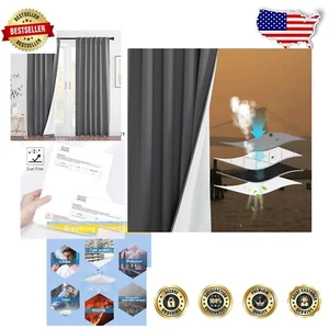 Noise Absorbing Blackout Drapes with Back Tab - 4-in-1 Solution 52"x95" - Picture 1 of 11