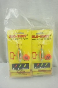 Northland Fishing Glo Shot Fire Belly Spoon - 1/4 Oz Super Glo Chub (Lot of 6) - Picture 1 of 3