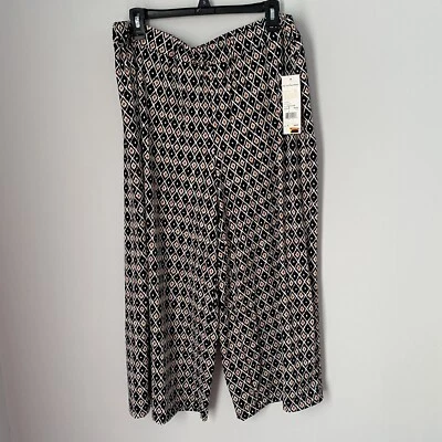 NY Collection Women’s Wide Leg Elastic Waist Cropped Pants size XL - Image 1 of 3