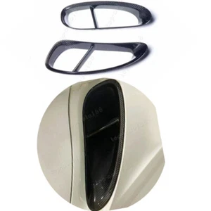 Carbon Fiber Side Intake Air Vents Trim For Porsche 981 Cayman Boxster 2013-16 - Picture 1 of 8