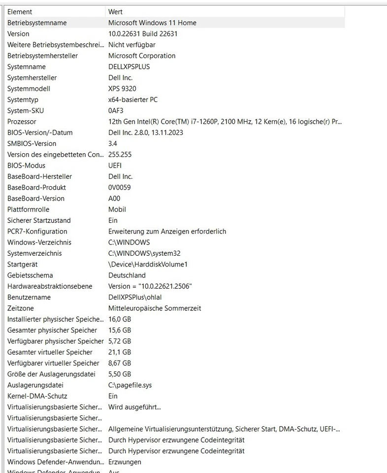 Dell XPS 13 Plus 34.04cm (13.4") Notebook 9320 Core i7-1260P 16GB RAM, 512GB SSD - Bild 1 von 1