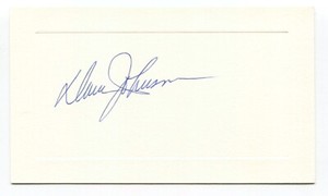 Dave Allen Johnson Signed Card Autographed Baseball Roger Harris Collection