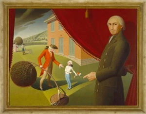 Parson Weems Fable 1939, Grant Wood, Wall Art Print Poster 11" x 14"  2207 - Picture 1 of 1