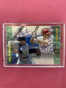 1999 Stadium Club Alex Rodriguez and Scott Rolen Dual Autograph Card