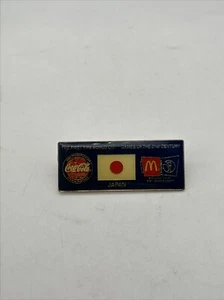 FIFA WORLD CUP 2002 Japan National Flag Pin McDonalds Coca Cola 1x2.5” - Picture 1 of 2