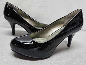 CATO Womens Size 8.5 Classic Black Patent Platform Pumps 3" High Heels Shoes - Picture 1 of 8