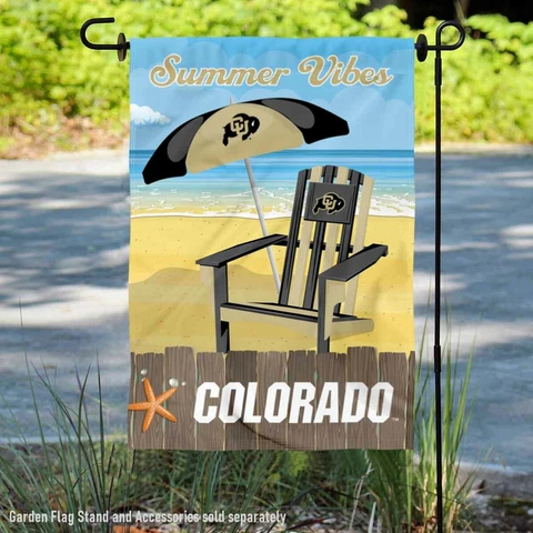 Colorado Buffaloes Summer Season Vibes Garden Flag and Yard Banner Cover