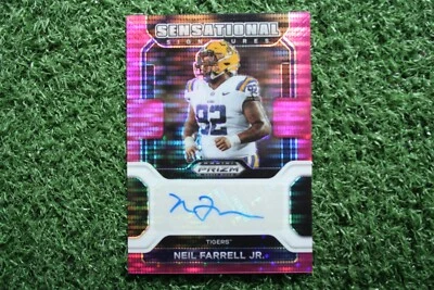 Neil Farrell Jr. 2022 Prizm Draft Sensational Signatures Pink Pulsar Auto /15 - Image 1 of 2