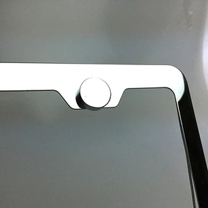 License Plate Frame Holder 4 Screw Caps Stainless Steel Chrome Mirror SUV Truck - Picture 1 of 12