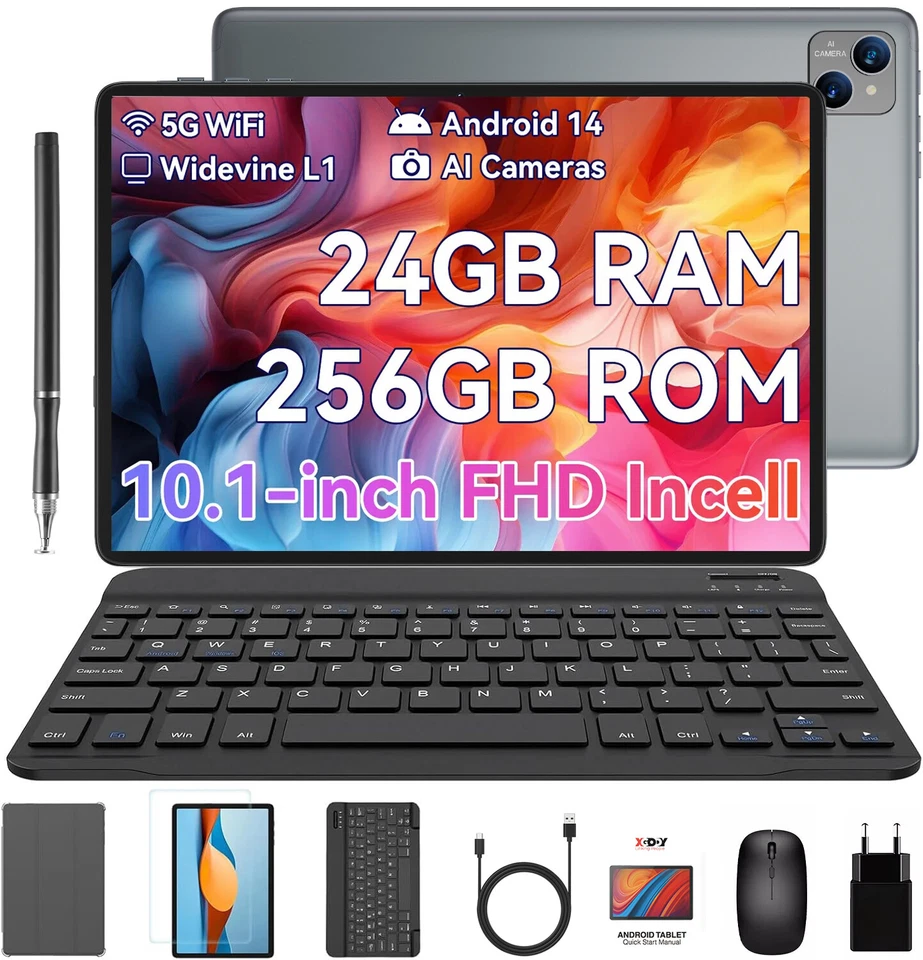 2025 NEW. BESTTAB A20 Tablet mit Keyboard 24GB+256GB 11 Zoll Android 15 5G WiFi - Bild 1 von 4
