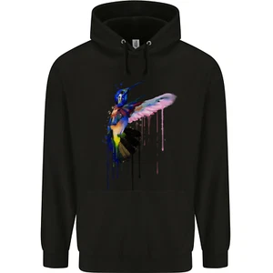 Hummingbird Watercolour Bird Childrens Kids Hoodie - Picture 1 of 3