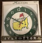 Masters 11” Round Quartz Golf Wall Clock Augusta White Green Yellow &Red