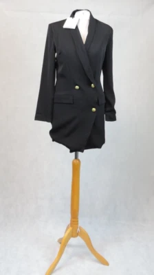 Unique 21 Black 3 Button Blazer Size 6 Uk Rrp £45 CR027 FF 10 - Image 1 of 4