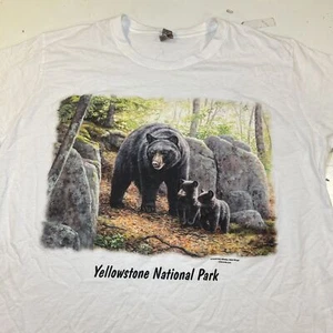 YELLOWSTONE NATIONAL PARK WYOMING BLACK BEAR T SHIRT Mens M Rosemary Millette - Picture 1 of 4