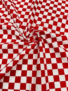 Premium One Inch Checkered Poly Cotton Fabric Sold By The Yard. - Picture 1 of 1