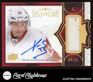 2020-21 UD The Cup '17-18 Splendor Bordered Auto Red #BD-PD Pavel Datsyuk /11 - Foto 1 di 2