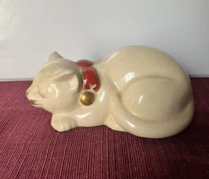Antique Chinese Reclining Ceramic Cat c. early 20th century - Picture 1 of 6