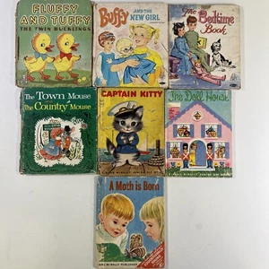 Vintage Childrens Mini Seven (7) Book Lot! Heavy Wear! - Picture 1 of 24