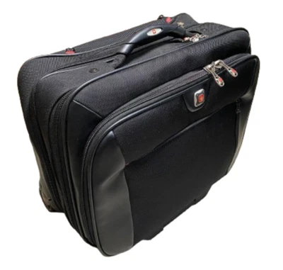 Wenger Wheeled Business Case Potomac Black Carry On Laptop Carrier 17x15x9" - Image 1 of 4