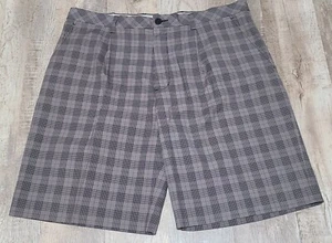 Pantalones cortos Ashworth para hombre talla 40 a cuadros carbón nuevos sin etiquetas - Imagen 1 de 4