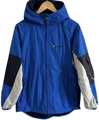 Chaqueta con Capucha Reversible London Fog Nylon a Vellón Bandera de EE. UU. Juvenil Talla XL 18/20 Foto 1 de 4