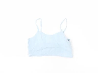 Zara Girls Blue Polyester blend Camisole T-Shirt Size 7 Years   - Cr - Image 1 of 4